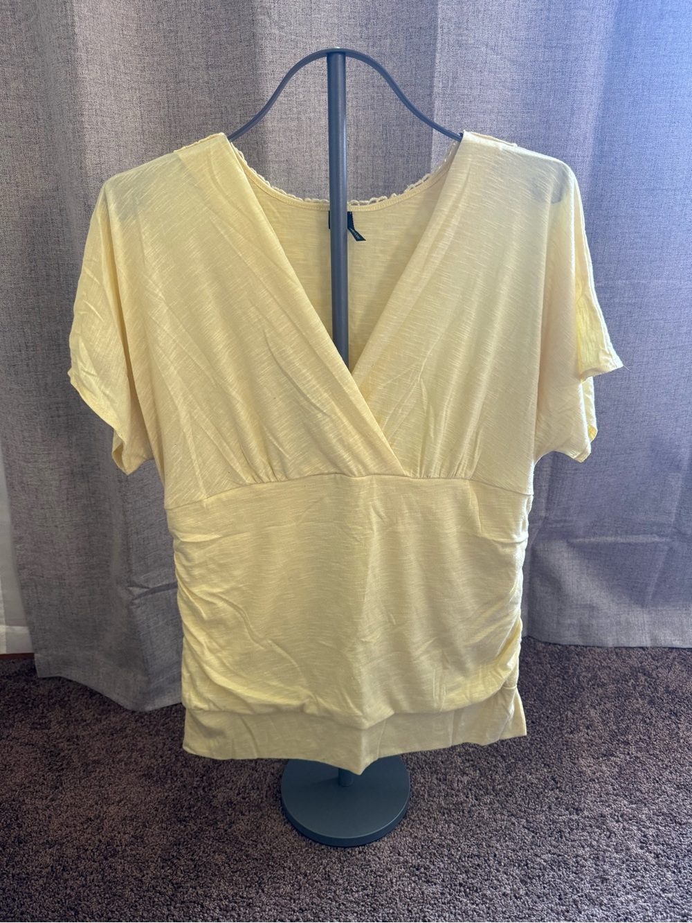 Maurices Pale Yellow V-Neck
